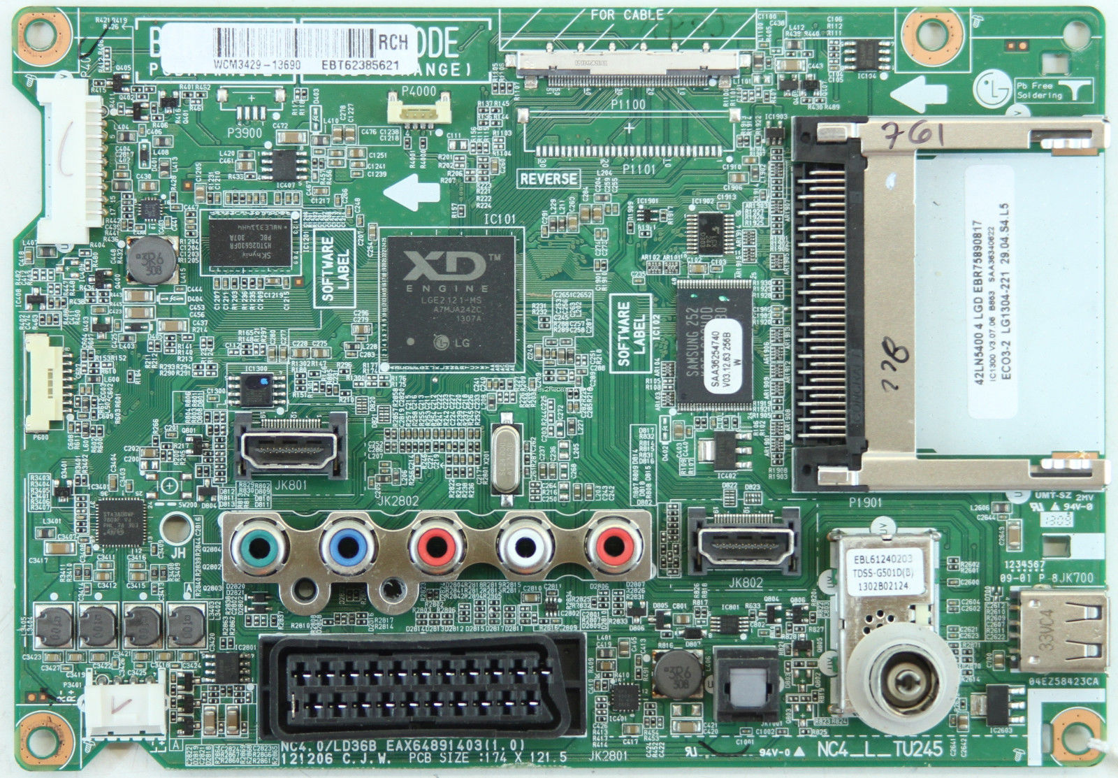 LG 42LN5400 main board EAX64891403(1.0) EBR75890817